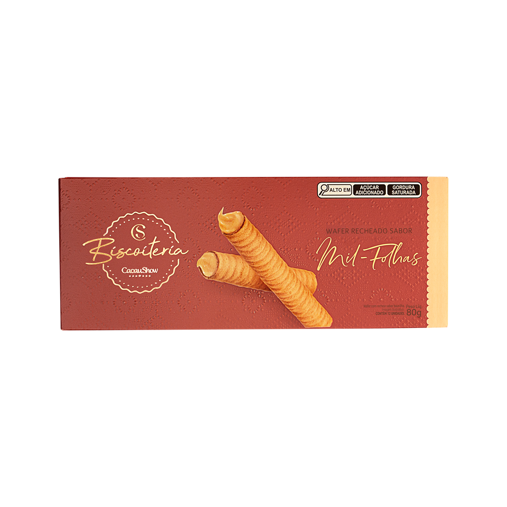 CACAU SHOW WAFER SABOR MIL FOLHAS 80G