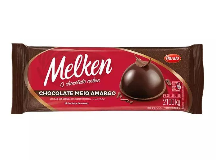 CHOCOLATE EM BARRA MELKEN MEIO AMARGO HARALD 1,010KG