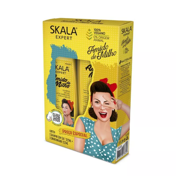 KIT SHAMPOO+CONDICIONADOR AMIDO DE MILHO SKALA 325ML