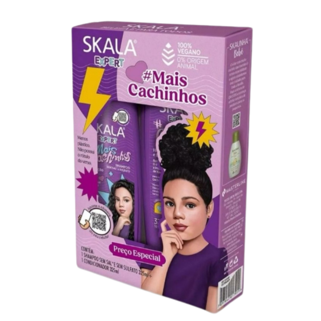 KIT SHAMPOO+CONDICIONADOR MAIS CACHINHOS SKALA 325ML