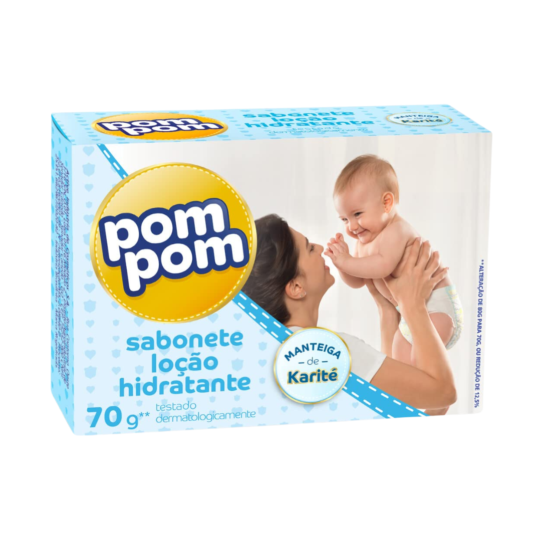 POMPOM SABONETE LOCAO HIDRATANTE 70G