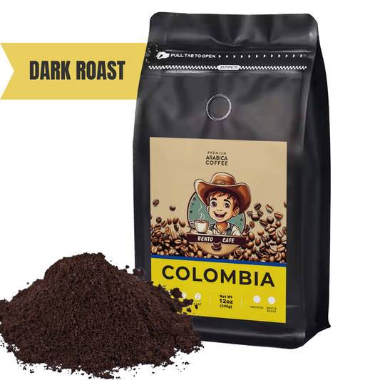 BENTO CAFE COLOMBIA DARK ROAST GROUND 12OZ