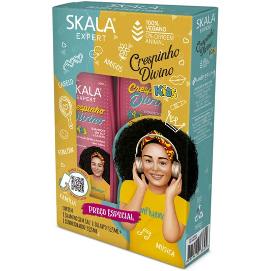 KIT SHAMPOO+CONDICIONADOR CRESPINHO DIVINO SKALA 2X325ML