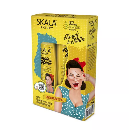KIT SHAMPOO+CONDICIONADOR AMIDO DE MILHO SKALA 325ML