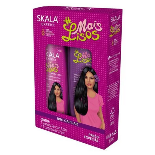 KIT SHAMPOO+CONDICIONADOR MAIS LISOS SKALA 325ML