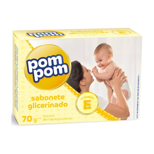 POMPOM SABONETE GLICERINADO 70G