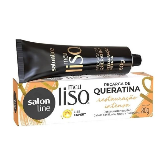 SALONLINE MEU LISO RESTAURACAO INTENSA RECARGA DE QUERATINA 80G